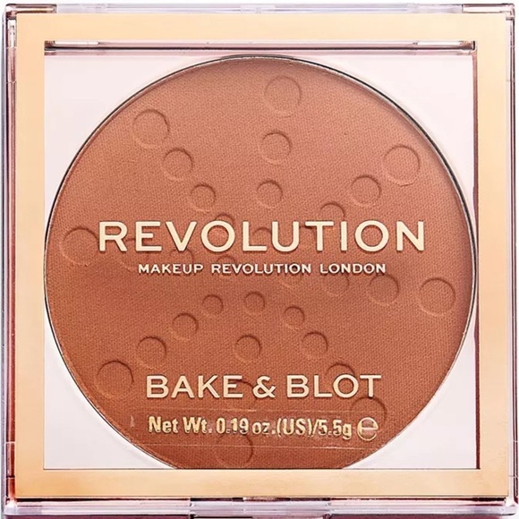 New! Makeup Revolution London Bake & Blot Pressed Powder Orange - Picture 1 of 5